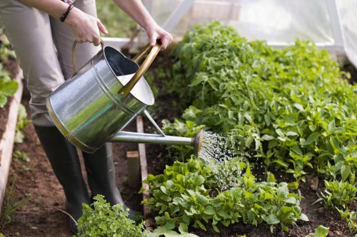 Person using screen reader while viewing gardening service details
